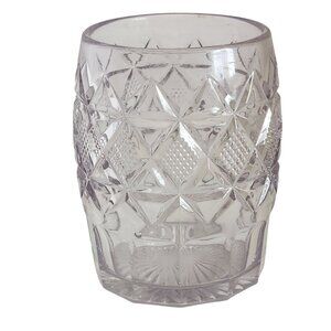 Sun purple Diamond-Cut Crystal-Style Clear Glass Tumbler With Starburst Base Des